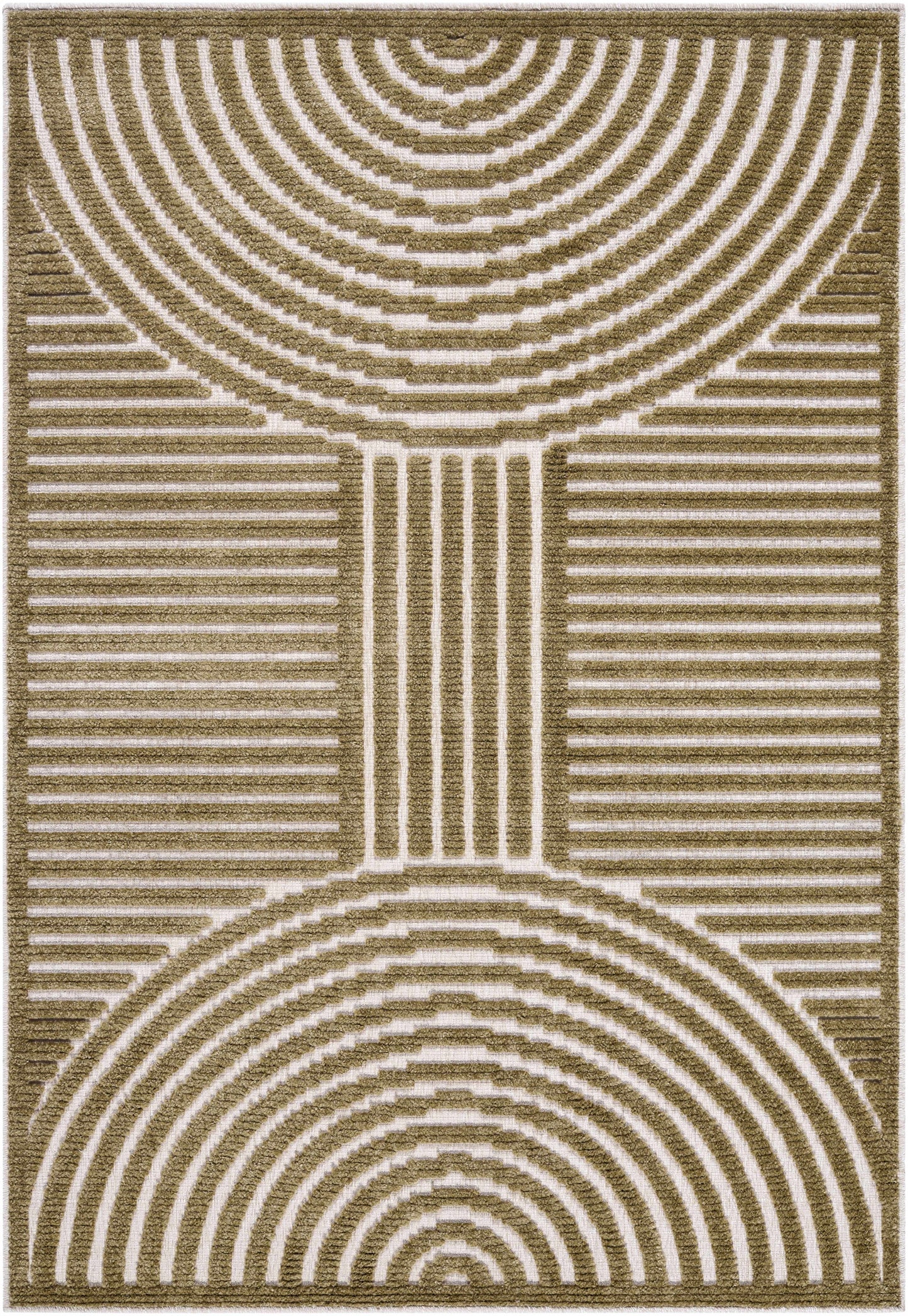 Deron Khaki Washable Area Rug-1