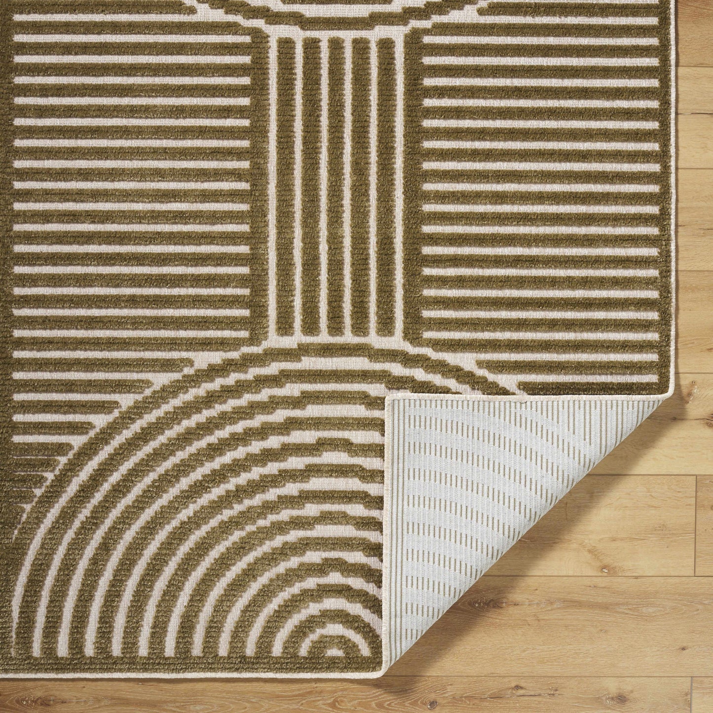 Deron Khaki Washable Area Rug-4