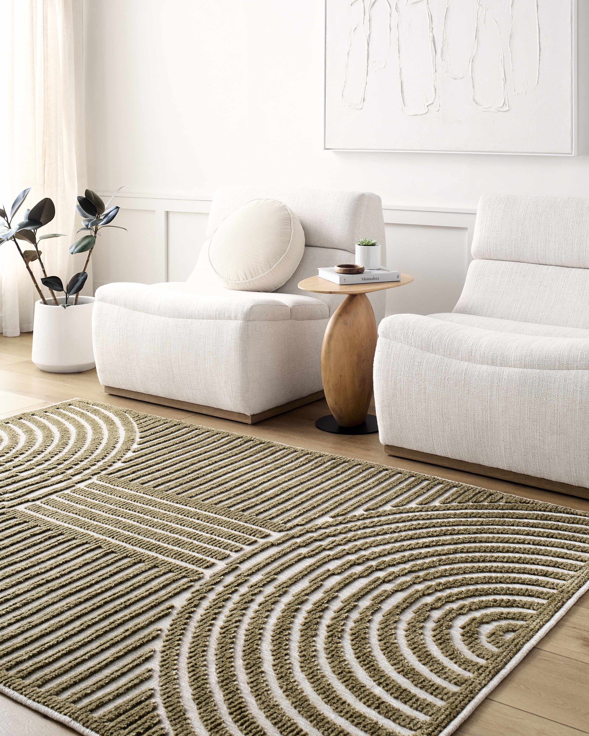 Deron Khaki Washable Area Rug-0