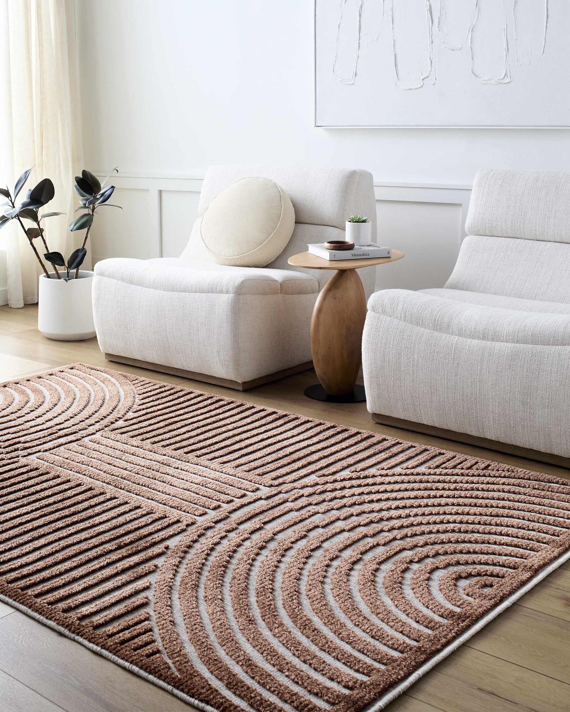 Deron Brown Washable Area Rug-0