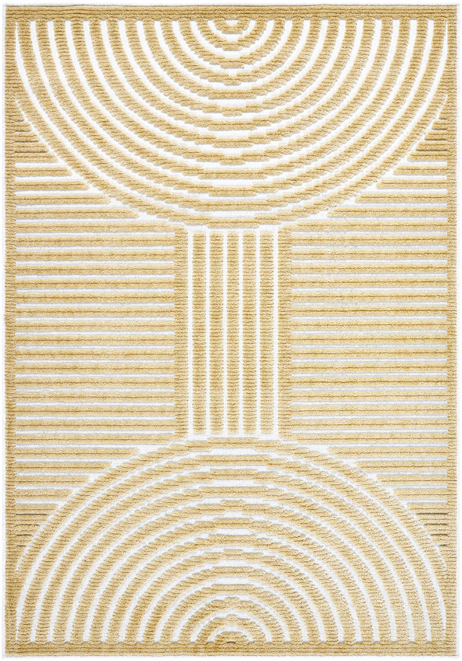 Deron Mustard Washable Area Rug-1