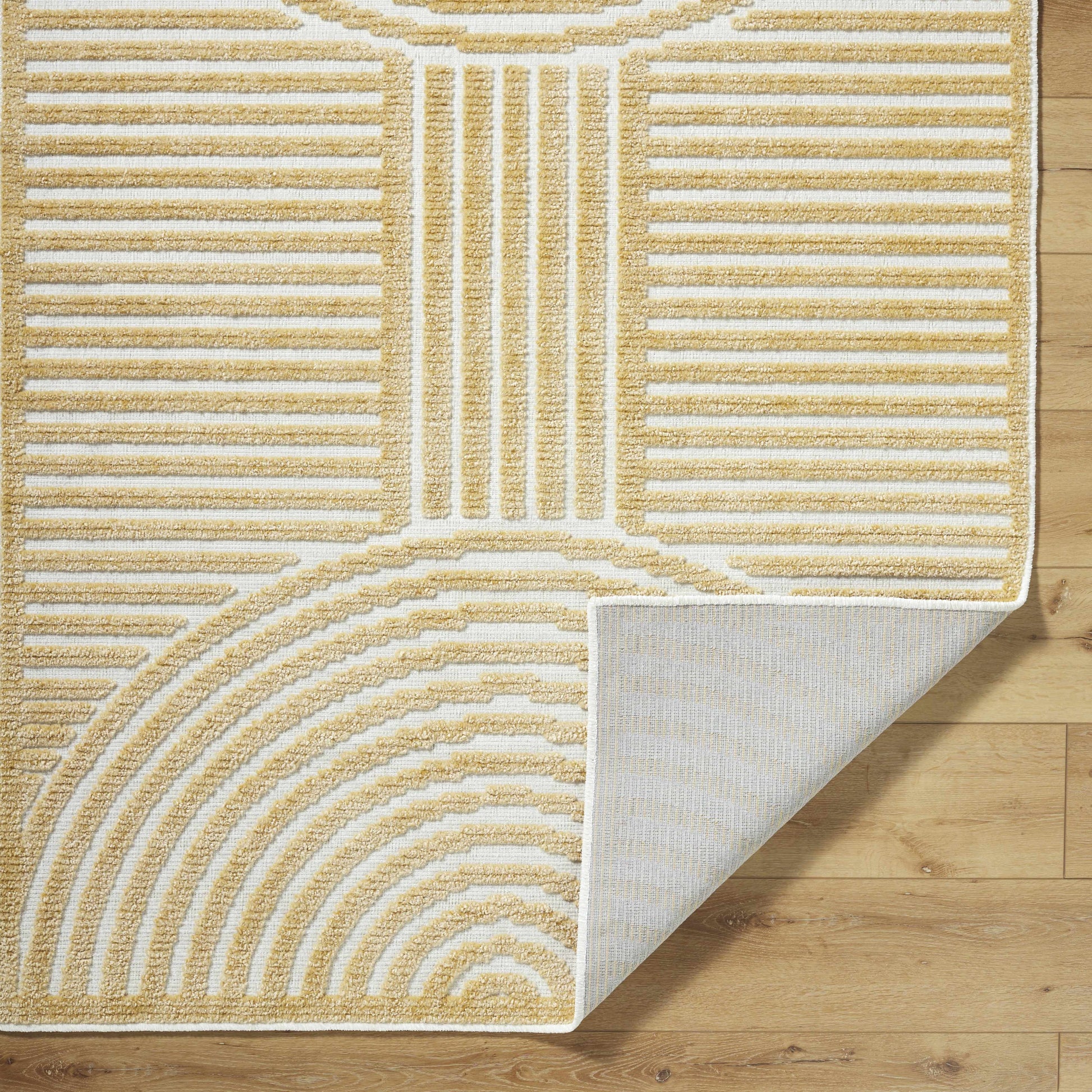 Deron Mustard Washable Area Rug-4