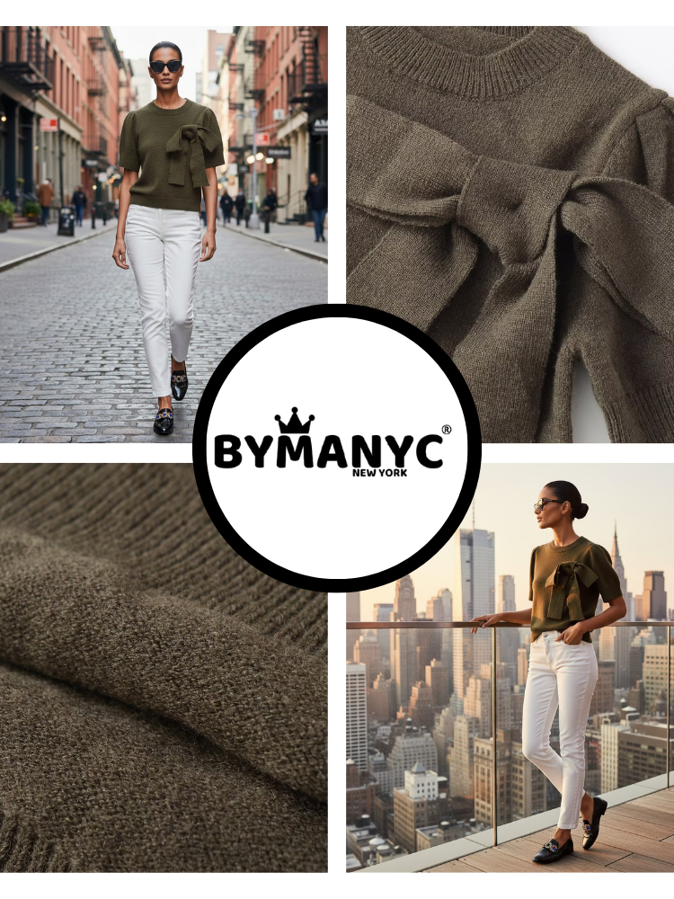 SOHO Women's Side Bow Sweater Prêt-à-Porter BYMANYC ® New York-2