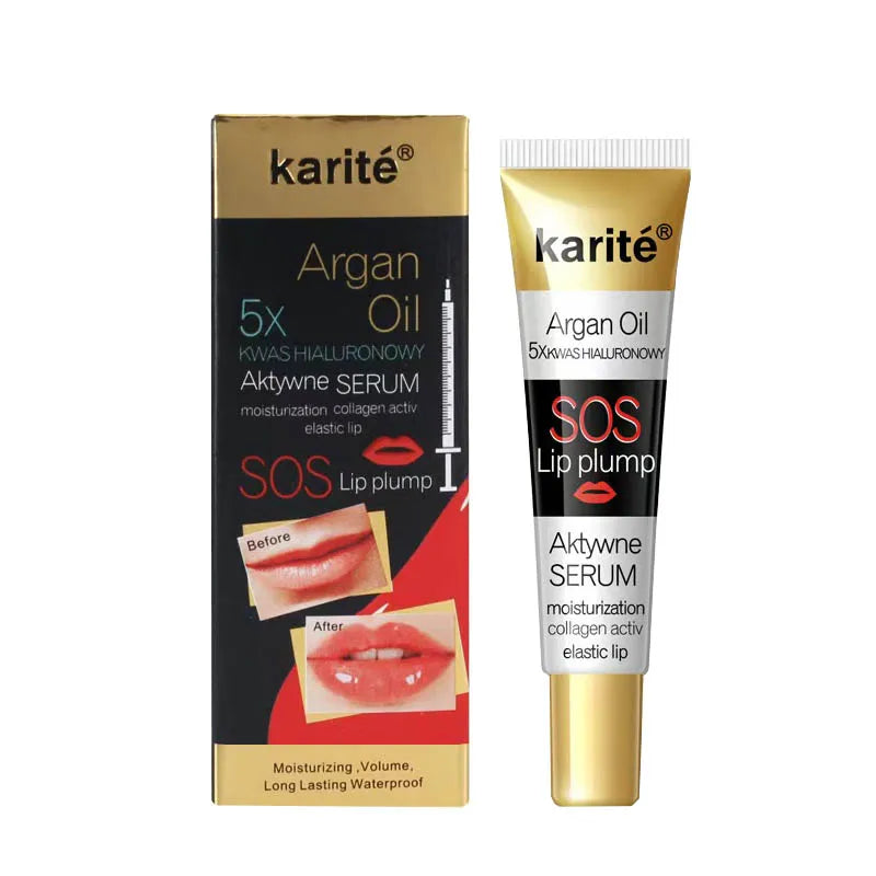Karite Argan Oil lip care product packaging on a white background