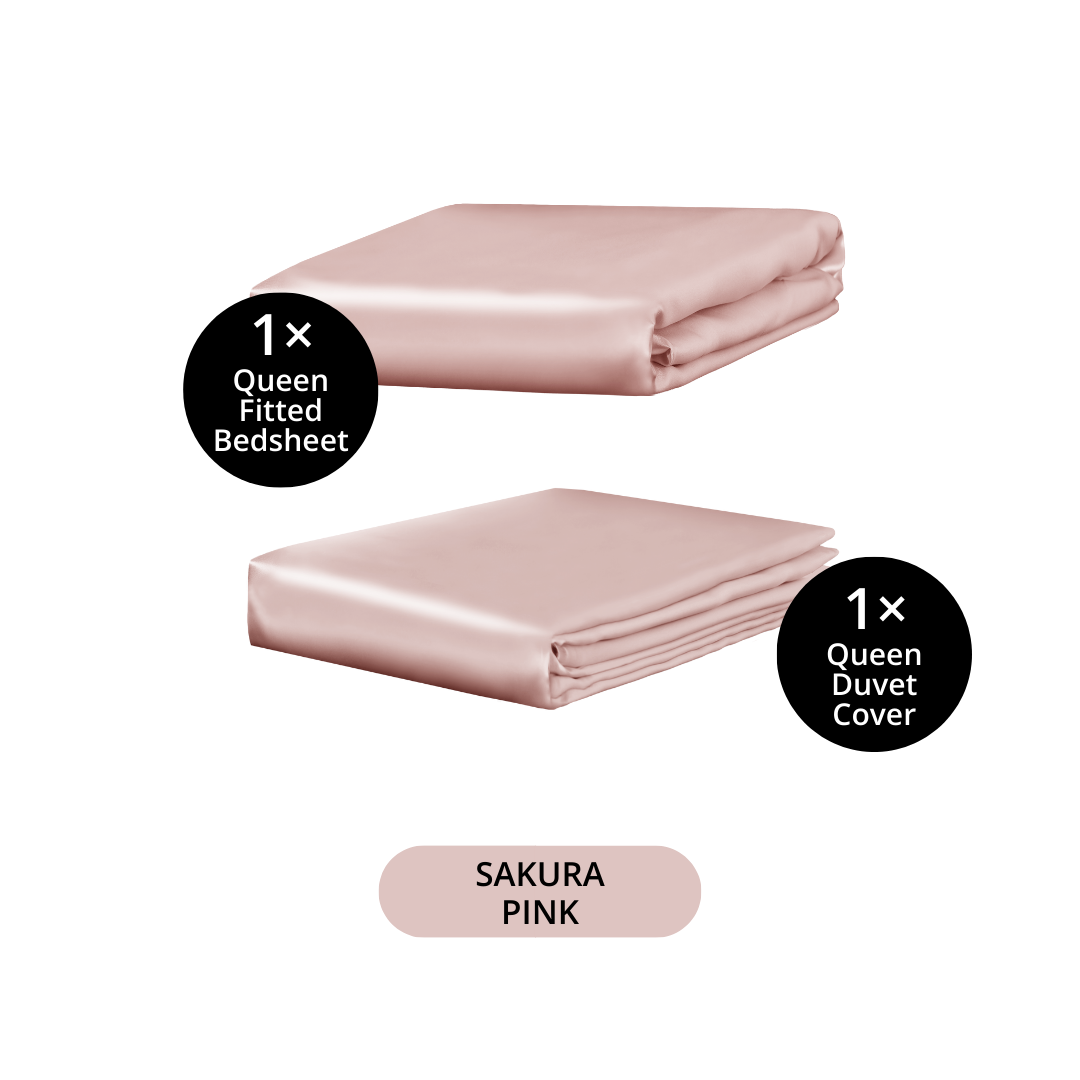 Queen 2 Piece Silk Bedding Set-3