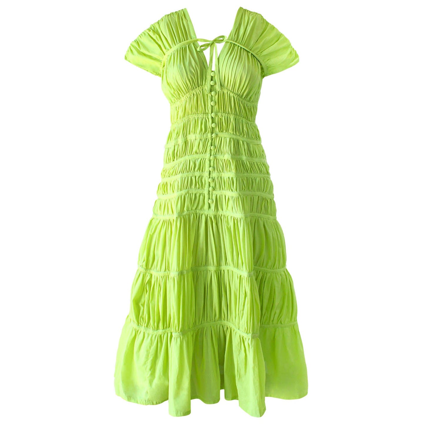 The Srikandi Maxi Dress In Lime Green