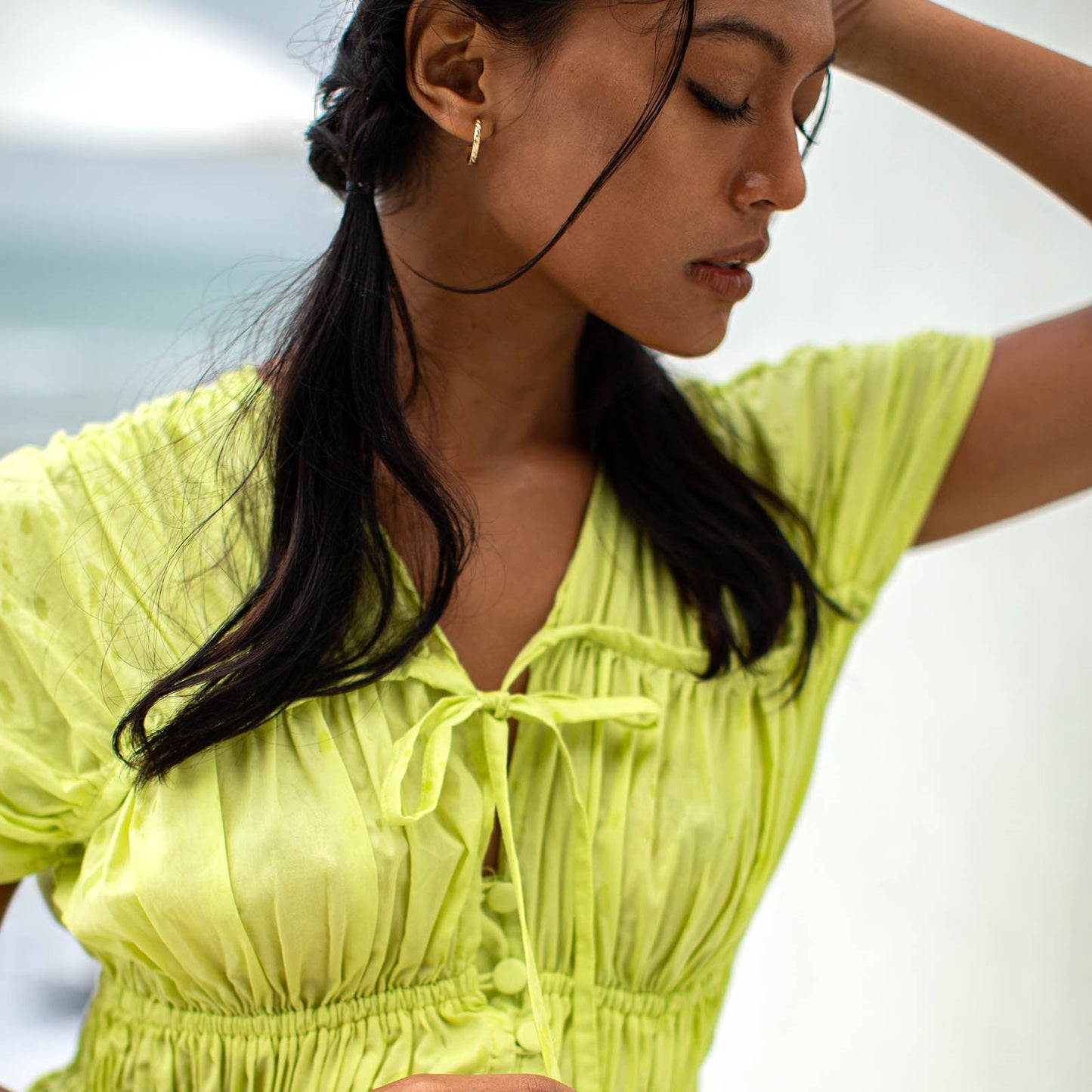 The Srikandi Maxi Dress In Lime Green