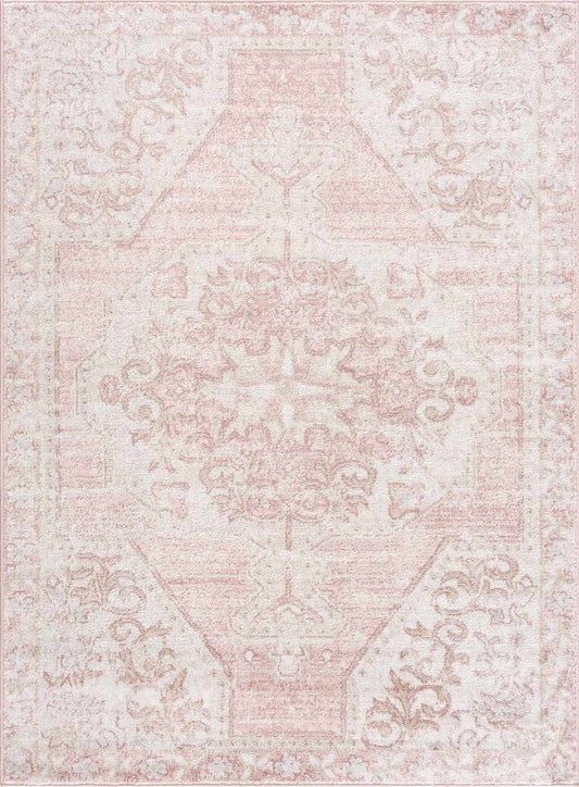 Snead Pink Floral Rug-0