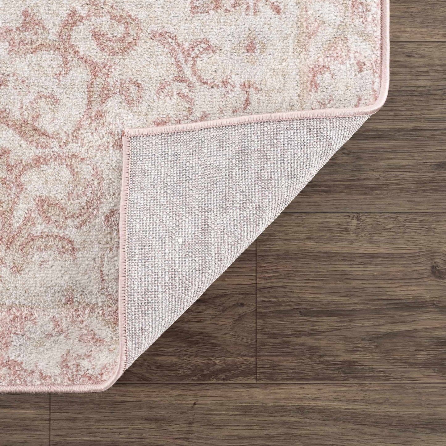 Snead Pink Floral Rug-4