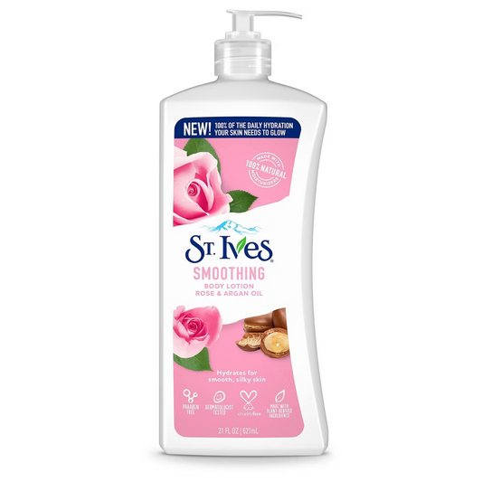 St. Ives Smoothing Body Lotion Rose & Argan Oil (21 oz)