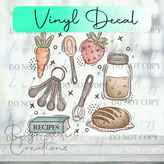 Baking Cottagecore Vinyl Decal