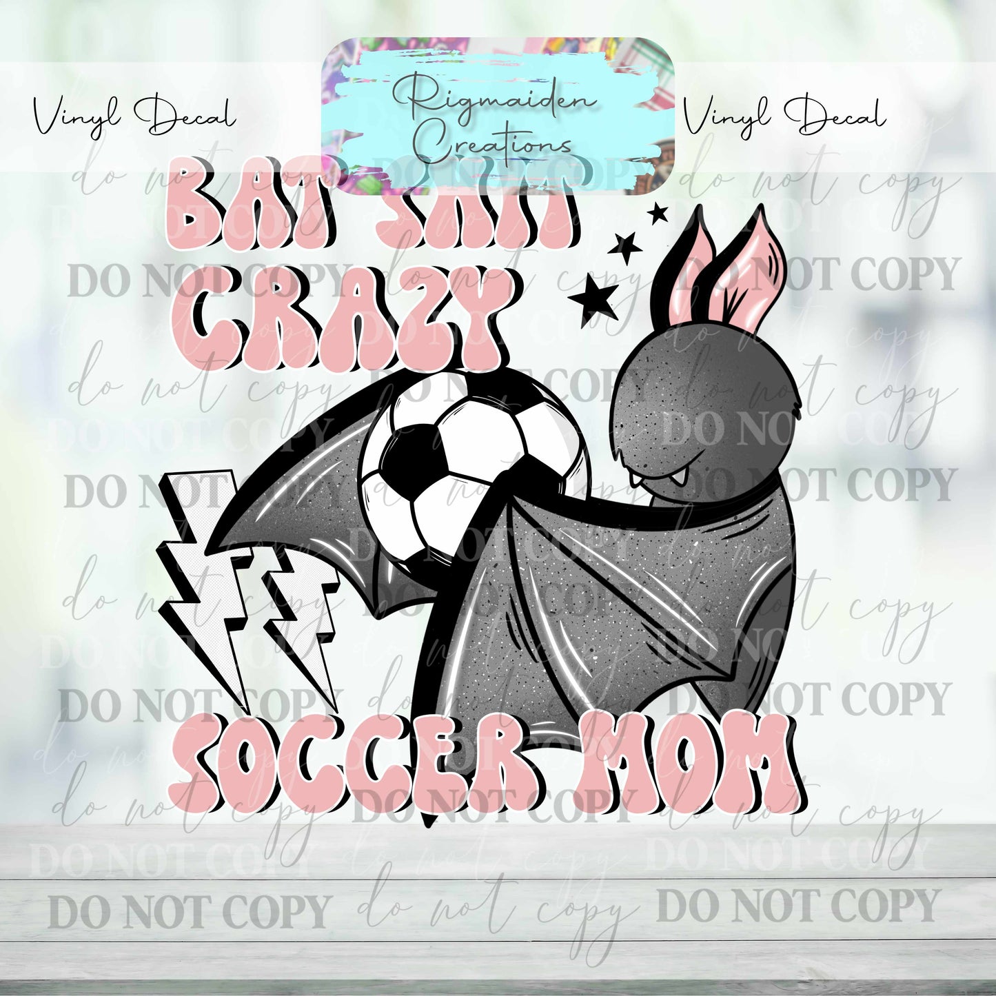 Batty Soccer Mom Vinyl Decal