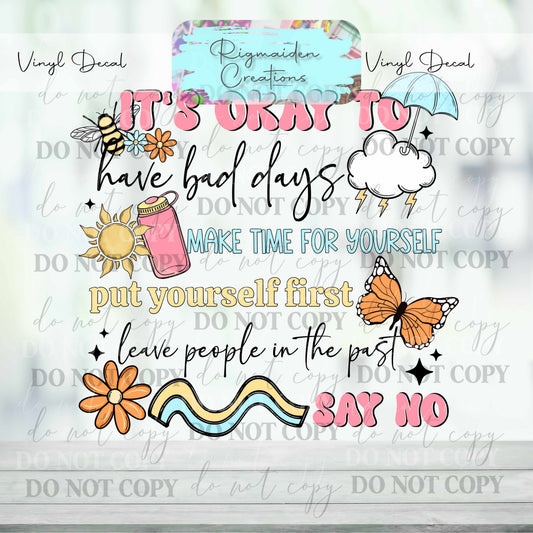 It's Ok...Say No Vinyl Decal