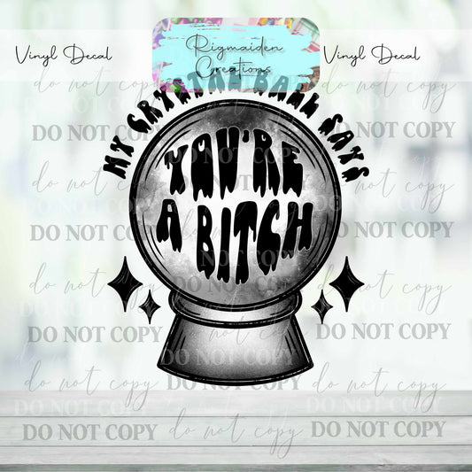 Crystal Ball 1 Vinyl Decal