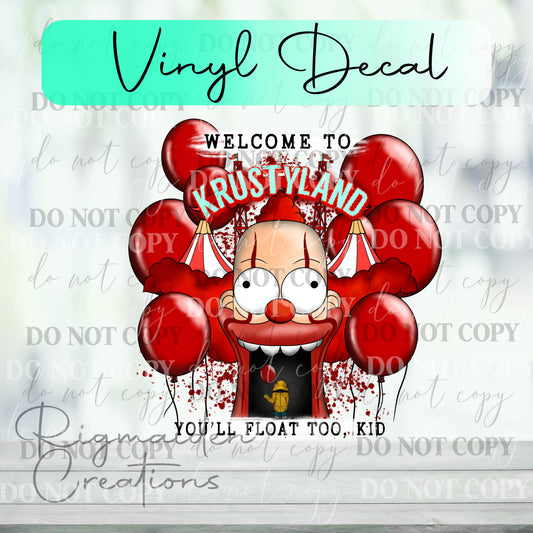Clown Town Vinyl Decal