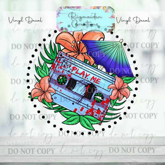 Tiki Terror Tape Vinyl Decal
