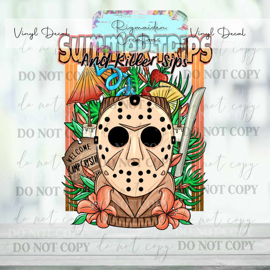 Tiki Terror Masked Killer Vinyl Decal