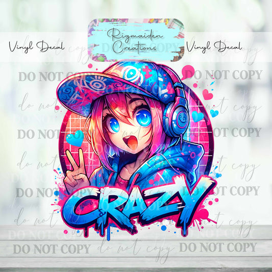 Anime Crazy in Love Vinyl Decal