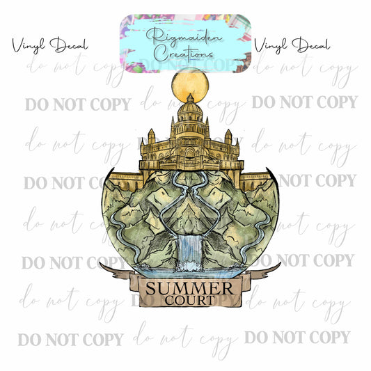 Summer Court Vinyl Decal