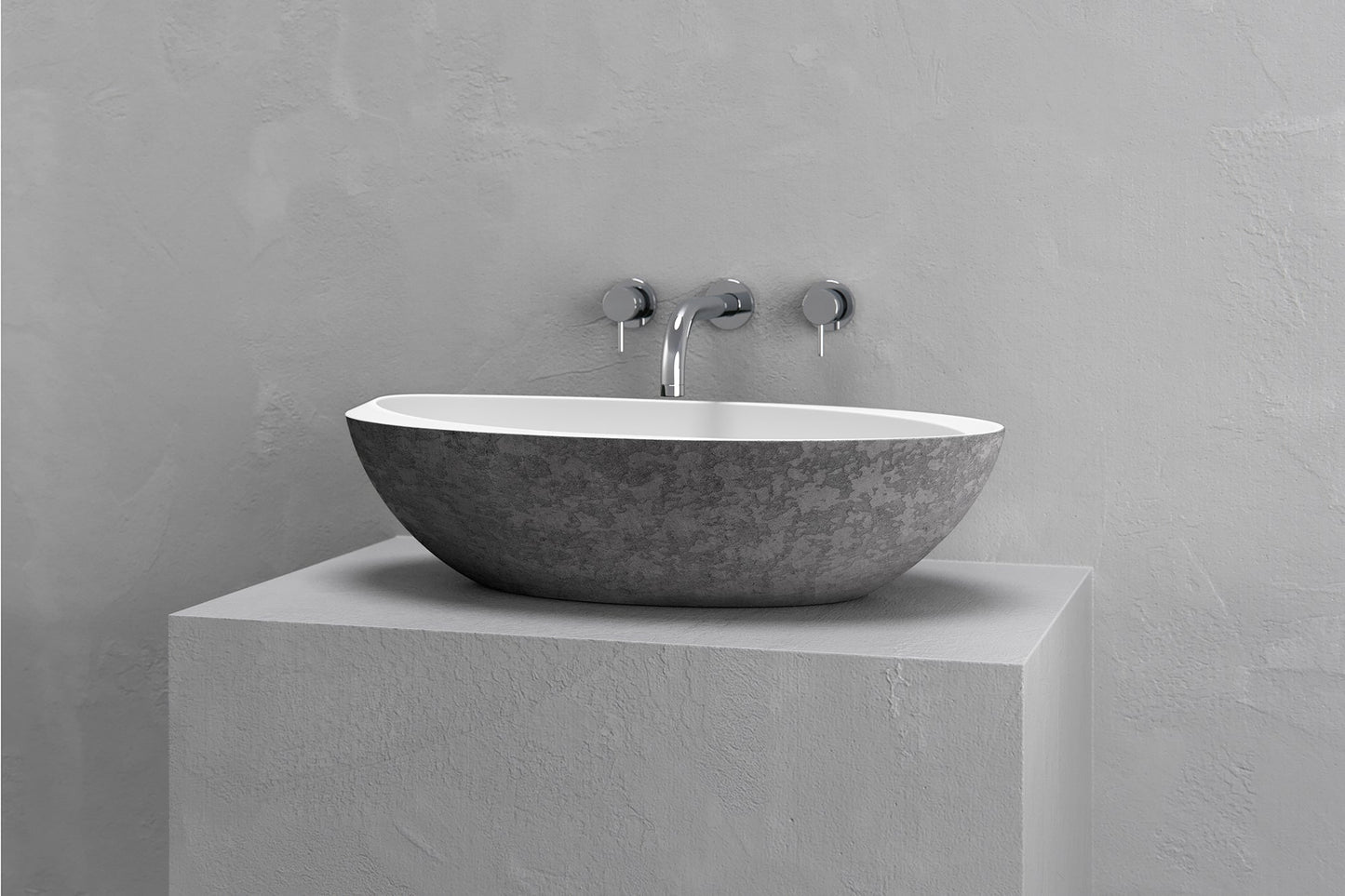 Oval vessel sink