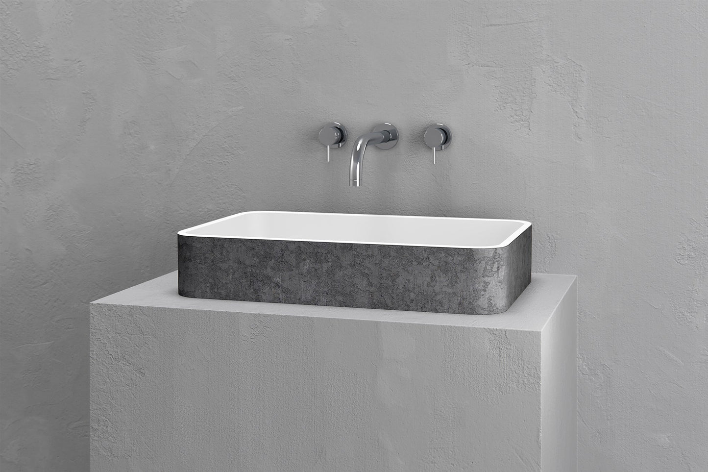 Rectangular vessel sink