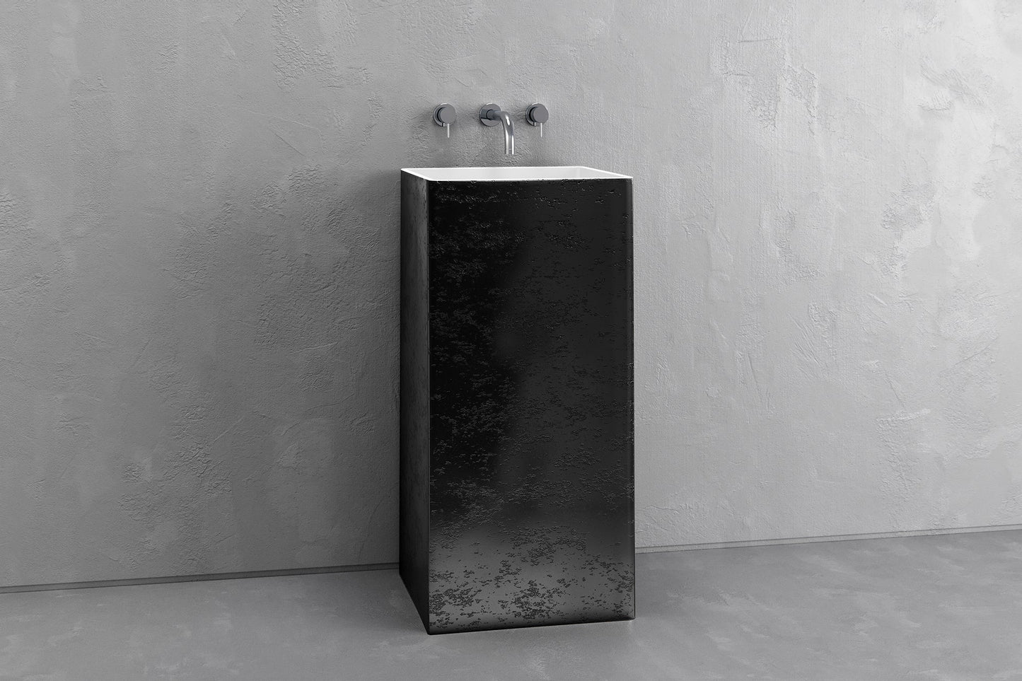 Square pedestal sink