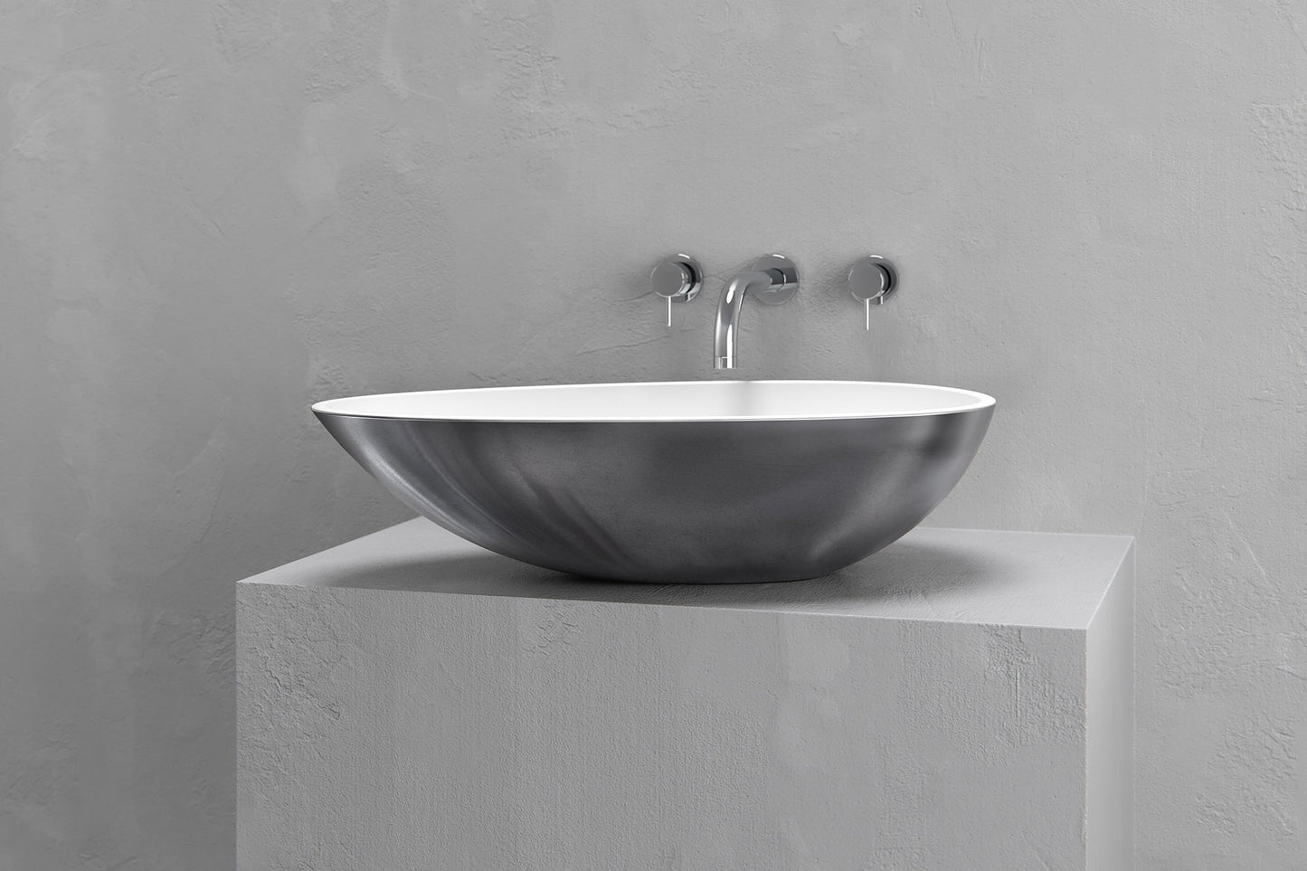 Egg shape vessel sink
