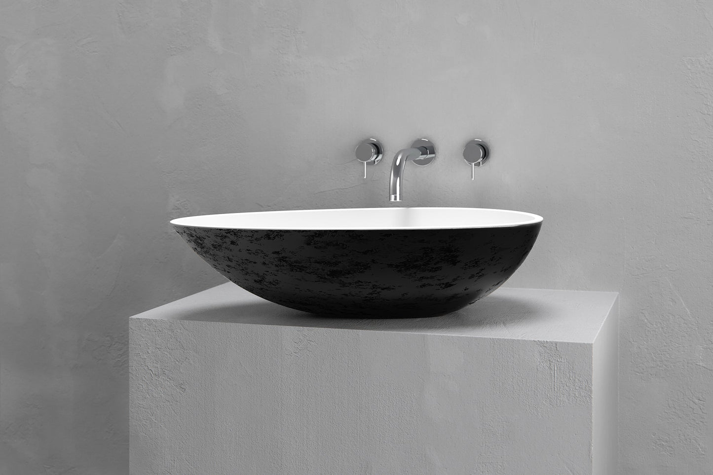 Egg shape vessel sink