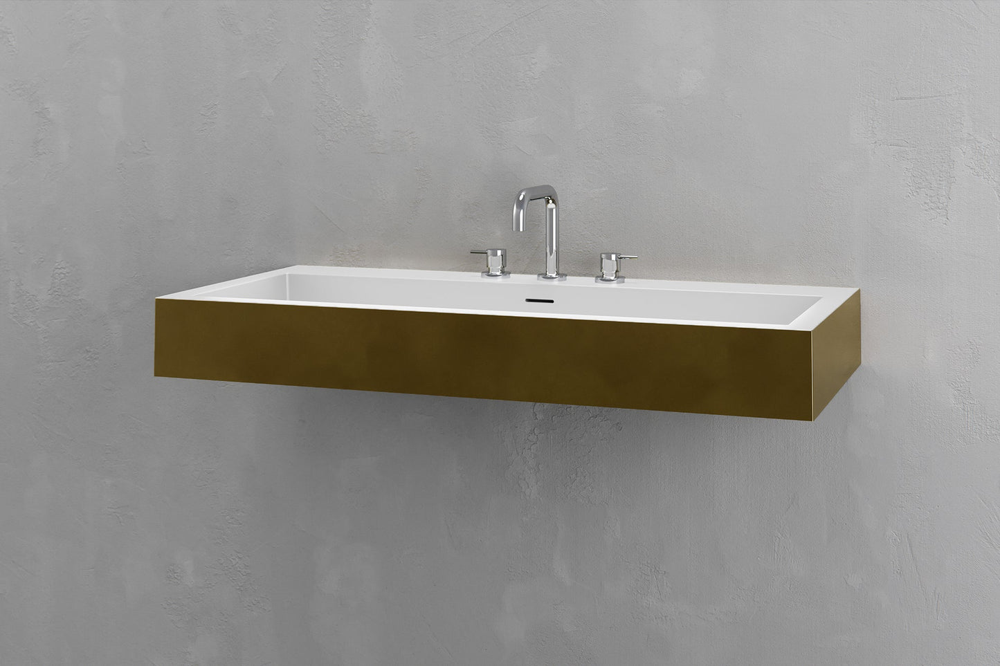 Wall Mounted Rectangular Bathroom Sink