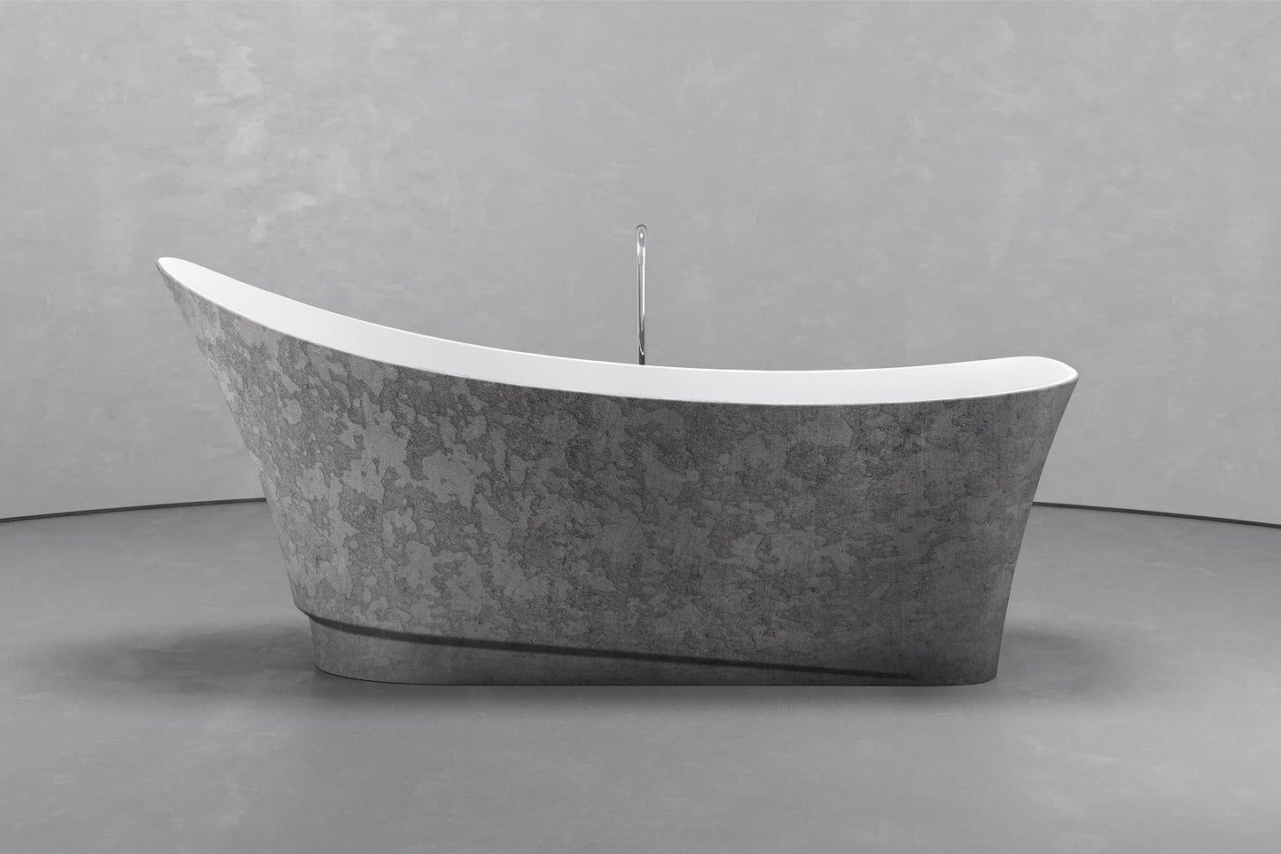 Freestanding boat shape bathtub