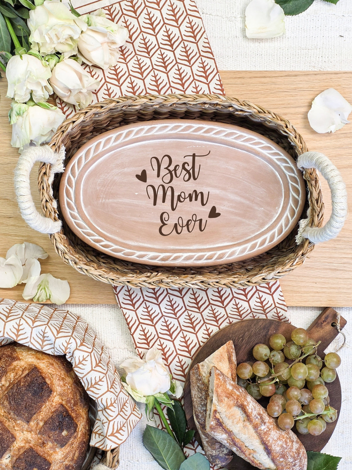 Bread Warmer & Basket - Mom Oval-3