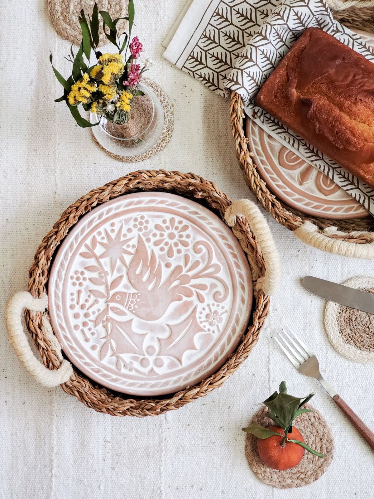 Bread Warmer & Basket - Bird Round-1