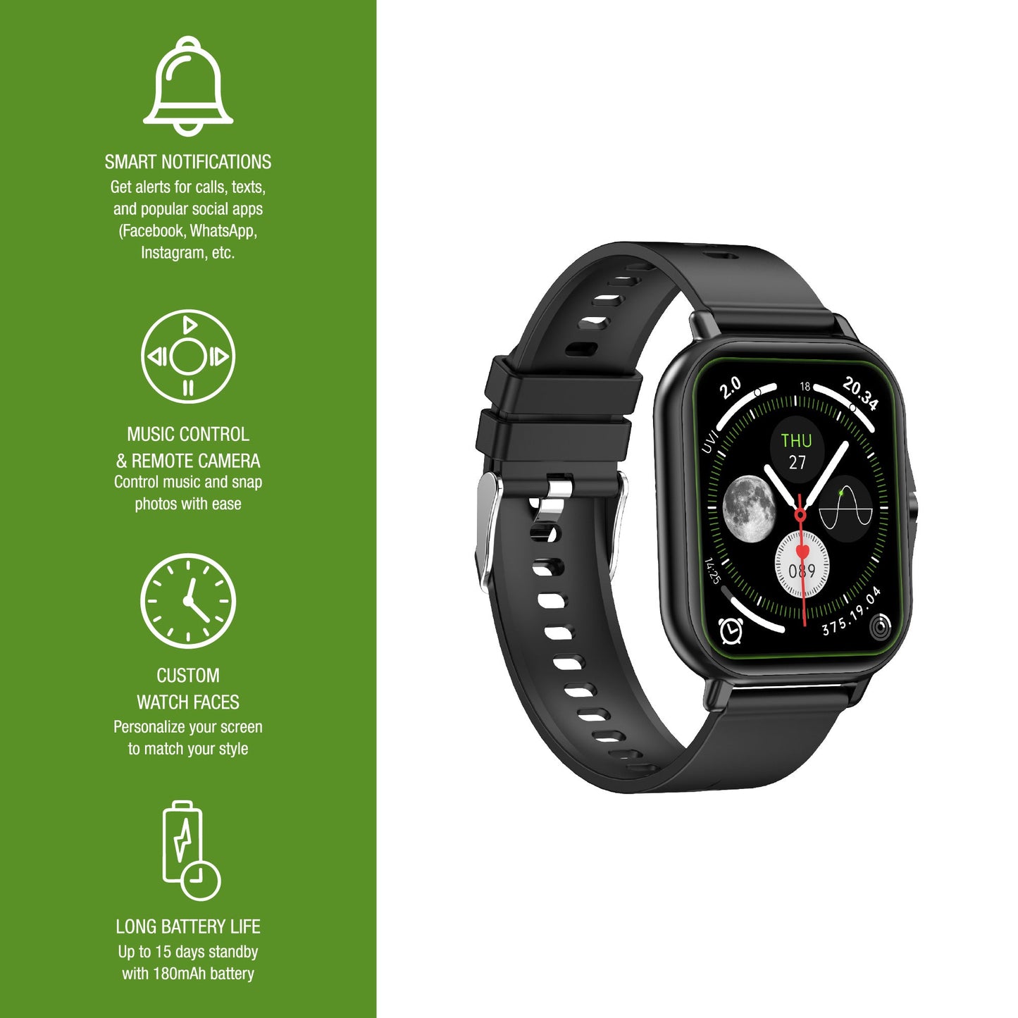 Pursonic All-in-One Bluetooth Smart Watch – Fitness, Health & Connectivity on Your Wrist-1