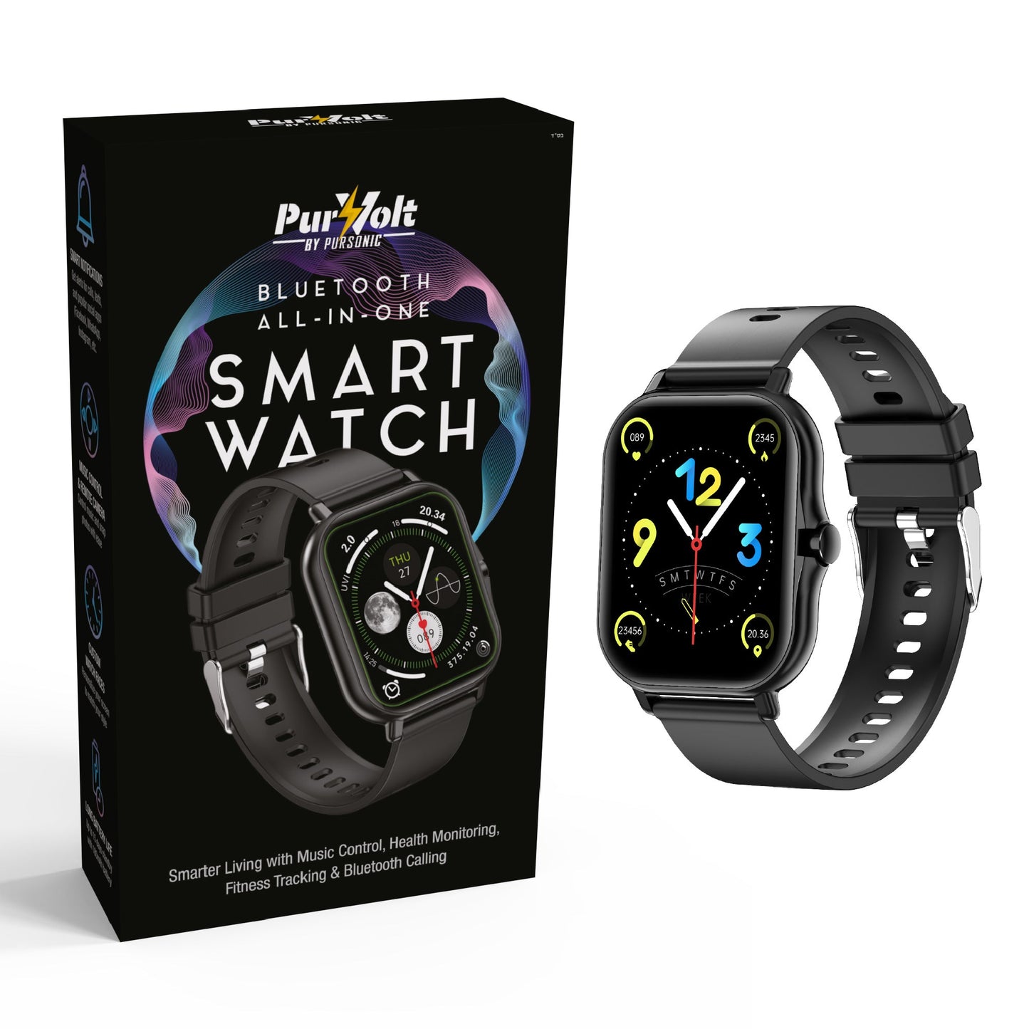 Pursonic All-in-One Bluetooth Smart Watch – Fitness, Health & Connectivity on Your Wrist-0