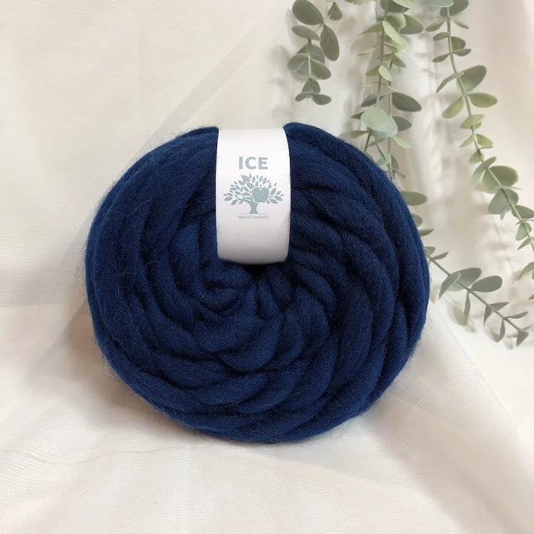 100g Giant Chunky Knitting Yarn - Icelandic Roving Imitation-Wool Super Soft for Arm Knit Crochet DIY Sweater Scarf Hat Projects