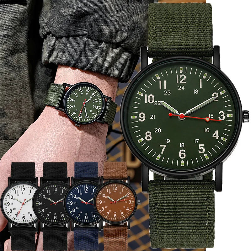 Canvas Strap Outdoor Military Watch