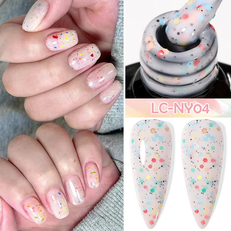 LILYCUTE 7ml Neon Reflective Nail Gel Polish Dark Flash Glitter Effect Fluorescent Gel Soak Off UV Gel Summer Nail Art Varnish