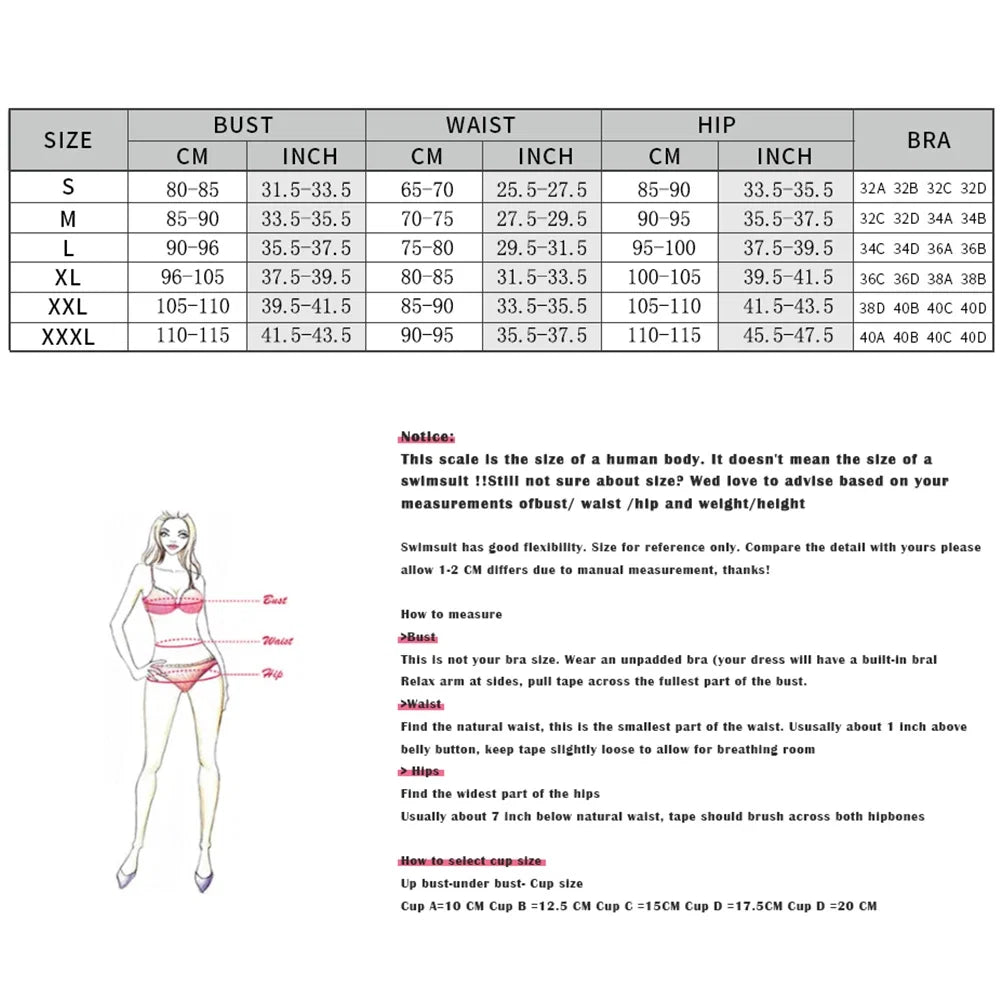 2Pcs Printed Swimsuit Women Sexy Bikini Push Up Swimwear Bandeau Biquini Female Hollow Bathingsuit Micro Swimming Suit Beachwear