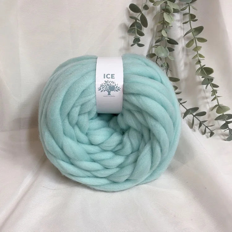 100g Giant Chunky Knitting Yarn - Icelandic Roving Imitation-Wool Super Soft for Arm Knit Crochet DIY Sweater Scarf Hat Projects