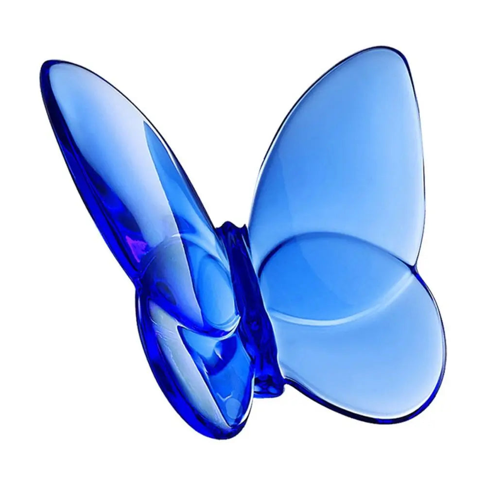 Multiple Color Crystal Butterfly Figurines Reflective Clear Crystal Glass Butterfly Ornament Vivid Super Winkling