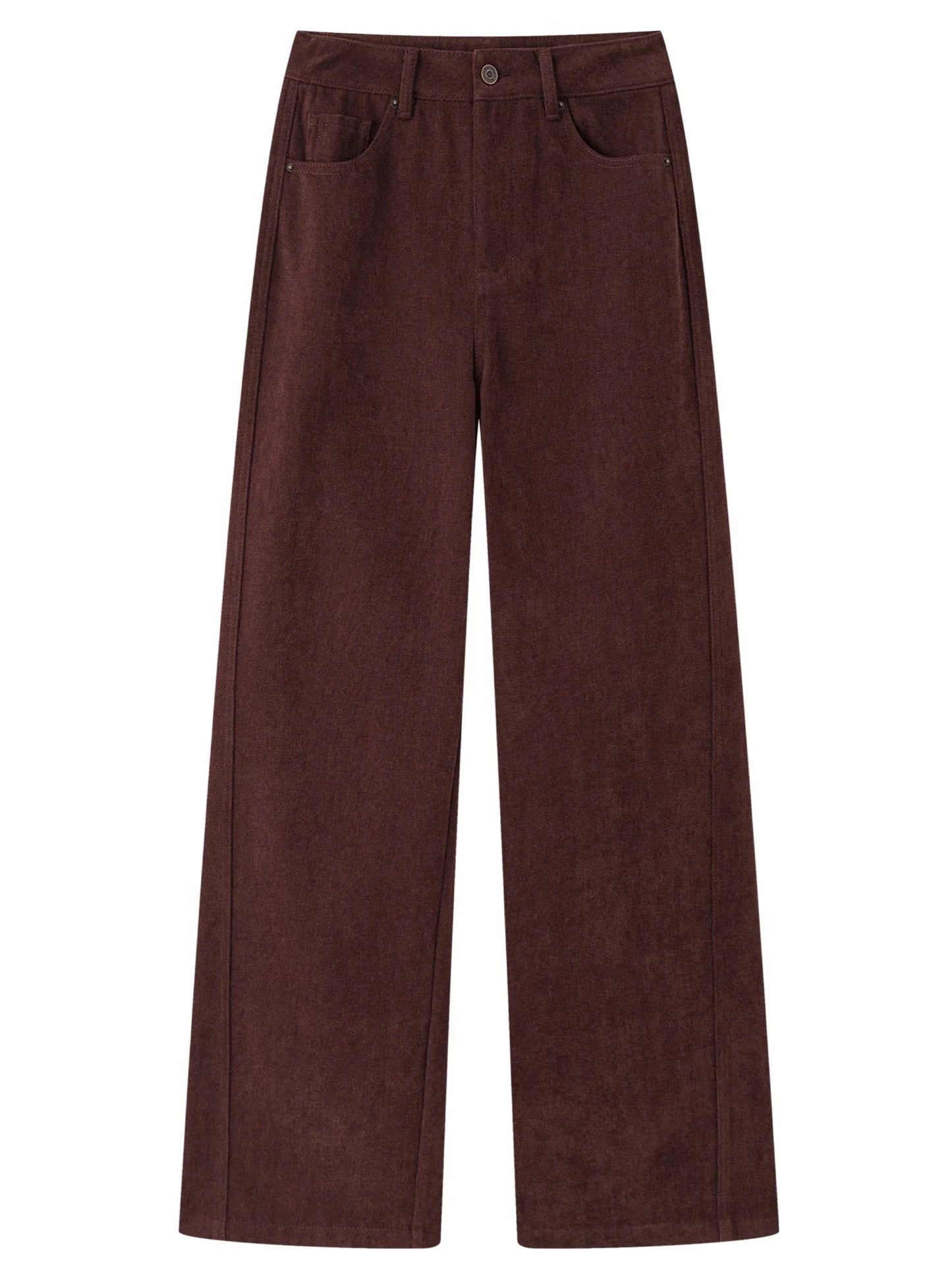 High Waist Wide Leg Pants Winter Office Trousers