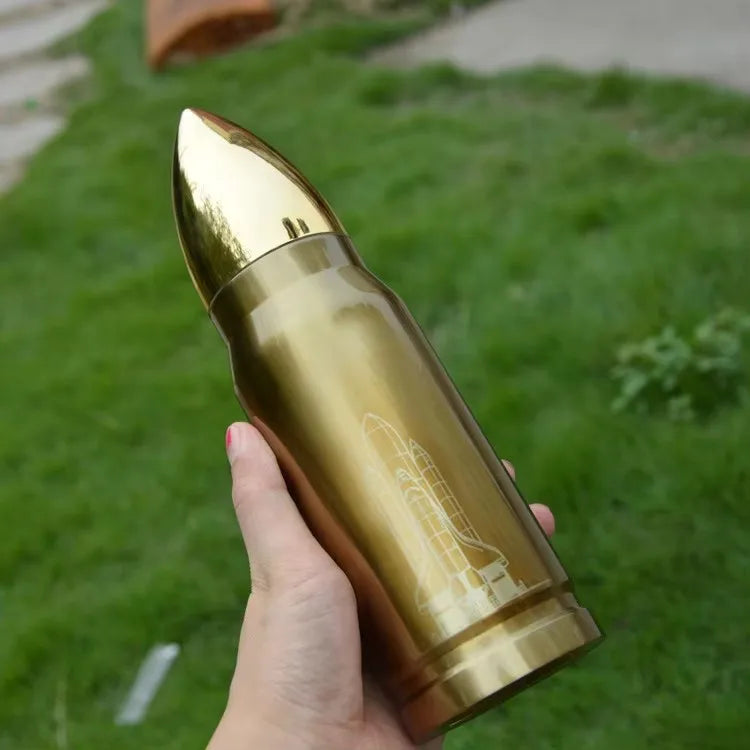 NEW 500ml Bullet Shape Thermos Bottle Large Capacity Stainless Steel Water Bottle Portable Vacuum Flasks Thermos Cup for Coffee
