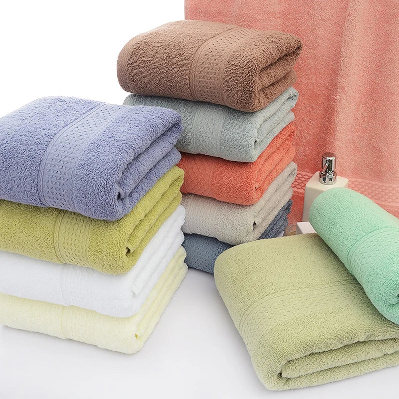 100% Cotton Adult Thickened Durable Towel  Soft Quick Dry  Absorbent Solid color Face Towel  bath household cotton face towel