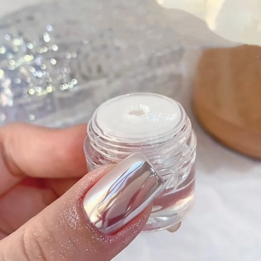 1Box Moonlight Nail Powder Silver Fine Glitter Metallic Effect Pigment UV Gel Polish Dust Aurora Nail Decorations