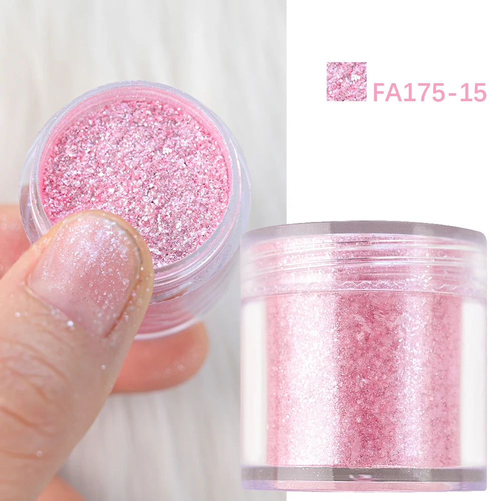 5g Laser Holographic Bulk Glitter Nail Shining Sparkly Pigment Loose Fine Glitter Reflective Gel Polish Accessories Nail Powder