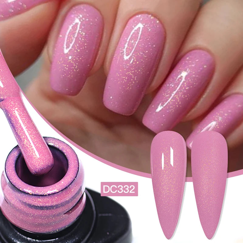 7ml Glitter Reflective Gel Nail Polish Sparkling Soak Off UV LED Gold Silver Black Pink Gel Polish Starter Kit For Home Salon