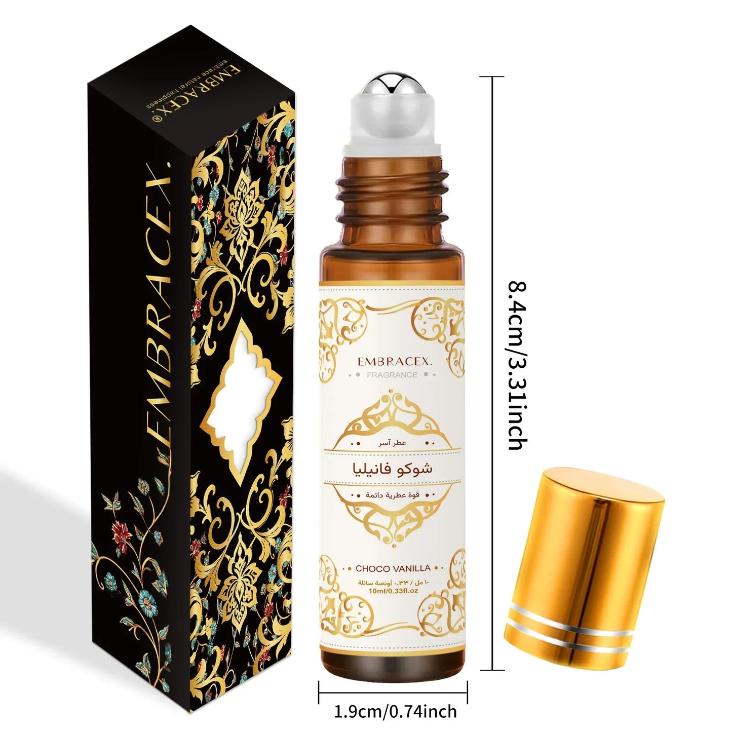 10ml Choco Vanilla Roller Essential Oil شوكو فانيليا Perfume Oil Skincare Nail care Eid al-Fitr Body massage Long Lasting Scent