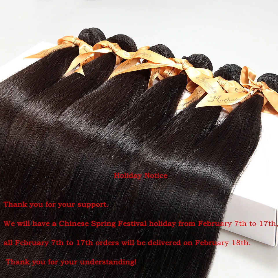 MOCHA Hair  Straight Hair 16"- 26" 10A Brazilian Virgin Hair Natural Color 100% Unprocessed Human Hair Extension Free Shipping