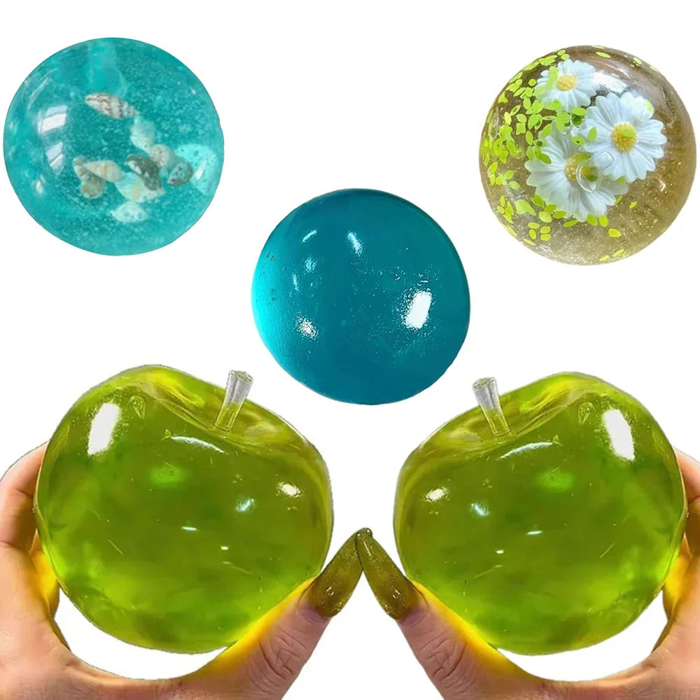 Green Apple Stress Ball | Squeeze Toy for ADHD Autism Slow Rebound Fidget Sensory Toy
