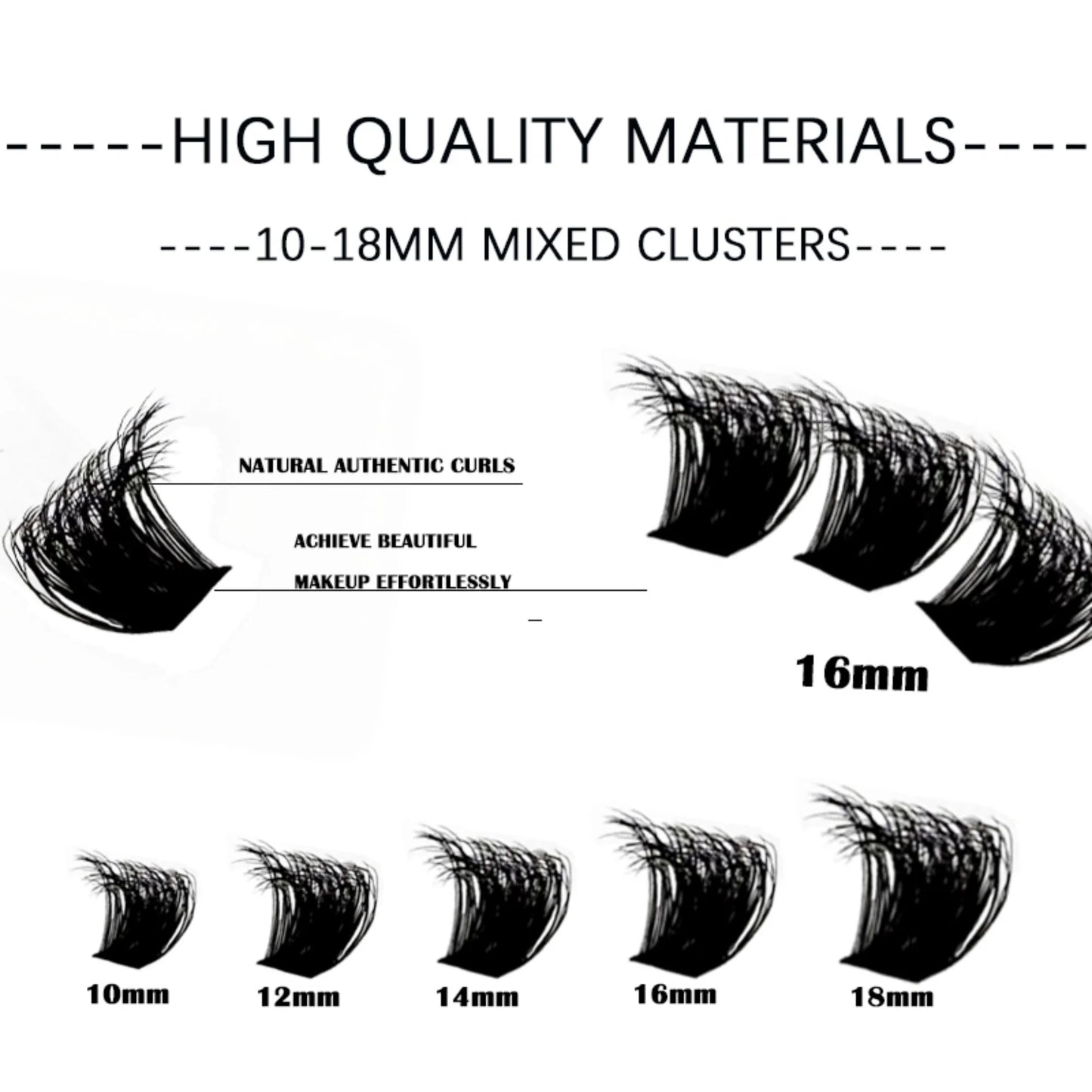 New 14/30 Rows DIY 5D Fluffy Lash Clusters 30D-150D Thick Eyelash Clusters Individual Lashes 10-18mm Cluster Eyelash Extension